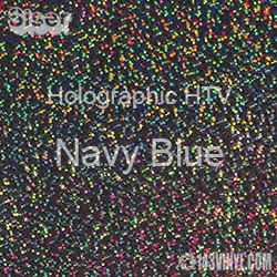 12" x 20" Sheet Siser Holographic HTV - Navy Blue
