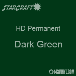 12" x 5' Roll - StarCraft HD Glossy Permanent Vinyl - Dark Green