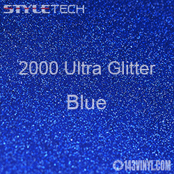 StyleTech 2000 Ultra Glitter - 130 Blue - 12"x24" Sheet