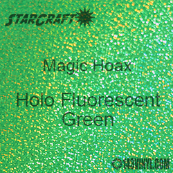 12" x 12" Sheet - StarCraft Magic - Hoax Holo Fluorescent Green