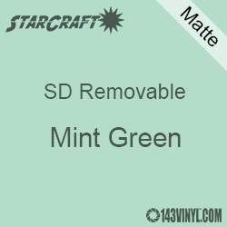 12" x 10 Yard Roll  -StarCraft SD Removable Matte Adhesive - Mint Green