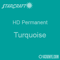 24" x 10 Yard Roll - StarCraft HD Glossy Permanent Vinyl - Turquoise 