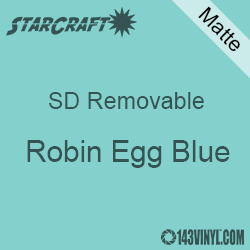 12" x 10 Yard Roll  -StarCraft SD Removable Matte Adhesive -Robin Egg Blue