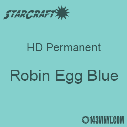 12" x 5' Roll - StarCraft HD Glossy Permanent Vinyl - Robin Egg Blue