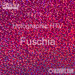 12" x 20" Sheet Siser Holographic HTV - Fuchsia