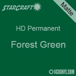 12" x 24" Sheet - StarCraft HD Matte Permanent Vinyl - Forest Green