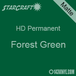 12" x 10 Yard Roll - StarCraft HD Matte Permanent Vinyl - Forest Green