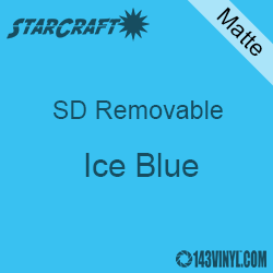 12" x 10 Yard Roll  -StarCraft SD Removable Matte Adhesive - Ice Blue