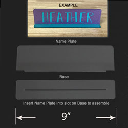 rectangle blank acrylic plate name detailed
