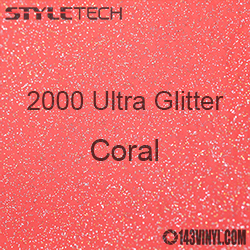 StyleTech 2000 Ultra Glitter - 150 Coral - 12"x12" Sheet
