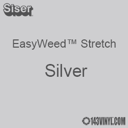 12" x 24" Sheet Siser EasyWeed Stretch HTV - Silver