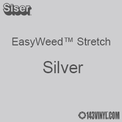 12" x 5 Foot Roll Siser EasyWeed Stretch HTV - Silver 12" x 5 Foot Roll Siser EasyWeed Stretch HTV - Silver