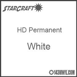 24" x 10 Yard Roll - StarCraft HD Glossy Permanent Vinyl - White