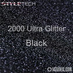 StyleTech 2000 Ultra Glitter - 128 Black - 12"x12" Sheet