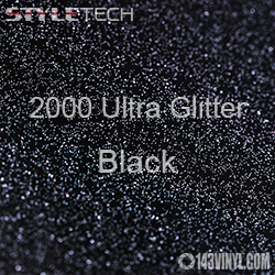 StyleTech 2000 Ultra Glitter - 128 Black - 12"x24" Sheet StyleTech 2000 Ultra Glitter - 128 Black - 12"x24" Sheet