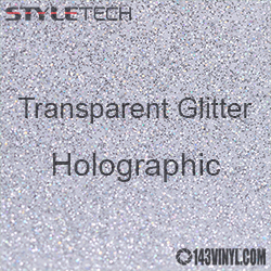 StyleTech Transparent Glitter - Holographic - 12"x24" Sheet