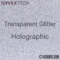 StyleTech Transparent Glitter - Holographic - 12"x12" Sheet