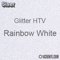 Glitter HTV: 12" x 20" - Rainbow White
