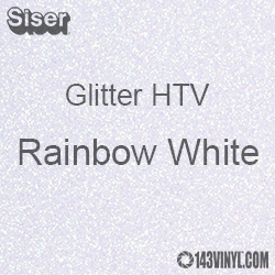 Siser Glitter HTV 12 x 20 Sheet - Rainbow White