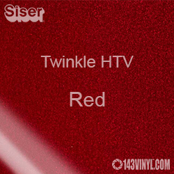 12" x 20" Sheet Siser Twinkle HTV - Red