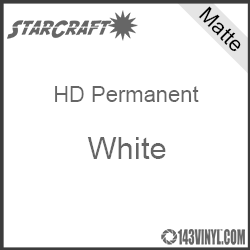 24" x 10 Yard Roll - StarCraft HD Matte Permanent Vinyl - White