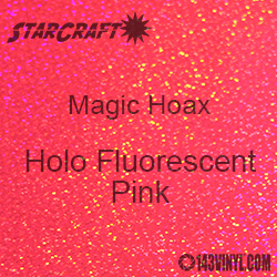 12" x 12" Sheet - StarCraft Magic - Hoax Holo Fluorescent Pink