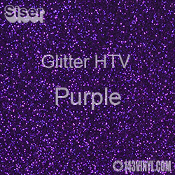 Siser Glitter Heat Transfer Vinyl 20 x 12 Sheet (Purple)