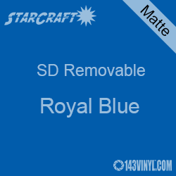 12" x 10 Yard Roll  -StarCraft SD Removable Matte Adhesive - Royal Blue