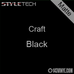 Styletech Craft Vinyl - Matte Black- 12" x 5 Foot