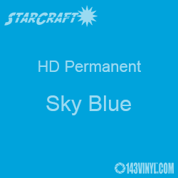 12" x 5' Roll - StarCraft HD Glossy Permanent Vinyl - Sky Blue