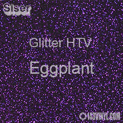 Glitter HTV: 12" x 12" - Eggplant