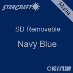 12" x 10 Yard Roll  -StarCraft SD Removable Matte Adhesive - Navy Blue