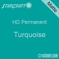 24" x 10 Yard Roll - StarCraft HD Matte Permanent Vinyl - Turquoise