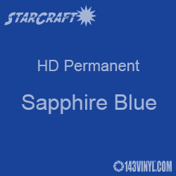 12" x 5' Roll - StarCraft HD Glossy Permanent Vinyl - Sapphire Blue