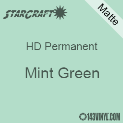 12" x 5' Roll - StarCraft HD Matte Permanent Vinyl - Mint Green