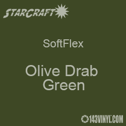 12" x 5 Yard Roll - StarCraft SoftFlex HTV - Olive Drab Green