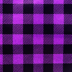 Printed Pattern Vinyl - Glitter Purple Buffalo Plaid - 12" x 12" 