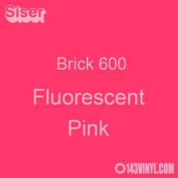 Siser Brick 600 Fluorescent Pink 12 inch x 20 inch Sheet