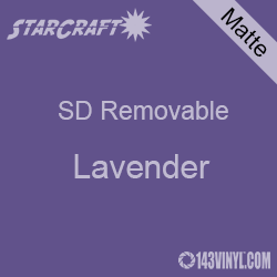12" x 10 Yard Roll  -StarCraft SD Removable Matte Adhesive - Lavender
