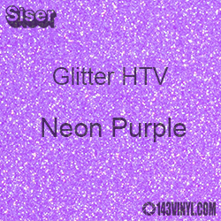 Glitter HTV: 12" x 5 Yard Roll - Neon Purple