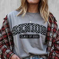 Press Ready Transfer - Class of 2026 Retro Checkered