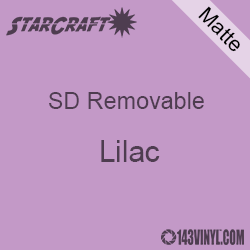 12" x 10 Yard Roll  -StarCraft SD Removable Matte Adhesive - Lilac