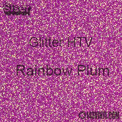 Glitter HTV: 12" x 12" - Rainbow Plum