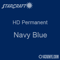 12" x 24" Sheet - StarCraft HD Glossy Permanent Vinyl - Navy Blue