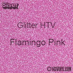 Glitter HTV: 12" x 5 Yard Roll - Flamingo Pink