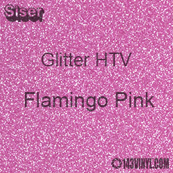 Glitter HTV: 12" x 20" - Flamingo Pink