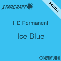 12" x 5' Roll - StarCraft HD Matte Permanent Vinyl - Ice Blue