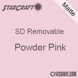 12" x 24" Sheet -StarCraft SD Removable Matte Adhesive - Powder Pink