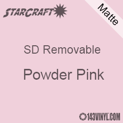 12" x 10 Yard Roll  -StarCraft SD Removable Matte Adhesive - Powder Pink