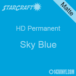 12" x 5' Roll - StarCraft HD Matte Permanent Vinyl - Sky Blue